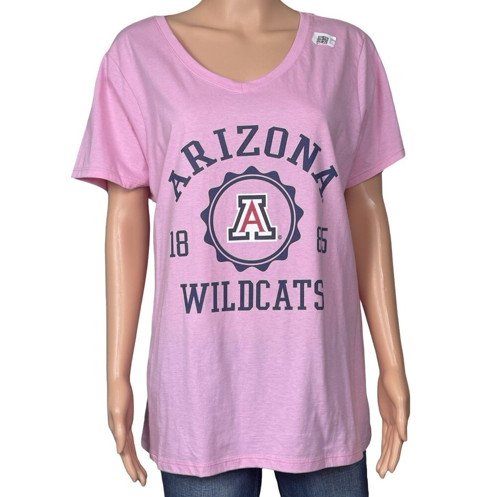 Arizona Wildcats Womens XL Shirt Top College Retro Logo 1885 Pink University New